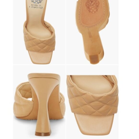 $59 NWT (6.5 & 9) Vince Camuto Diamond Quilted Leather Mule - Picture 6 of 7